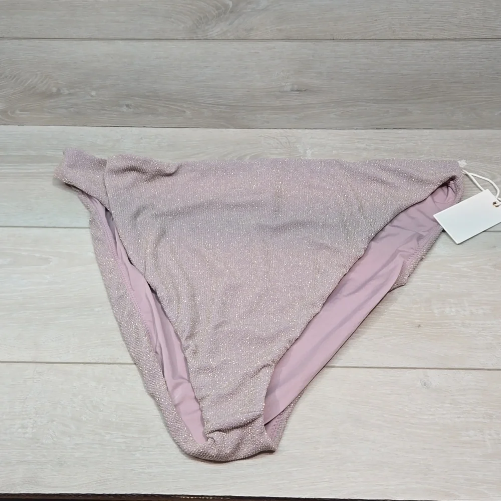 NWT Good American Women Sparkle Better Bikini Bottom Swim sz 7/4XL